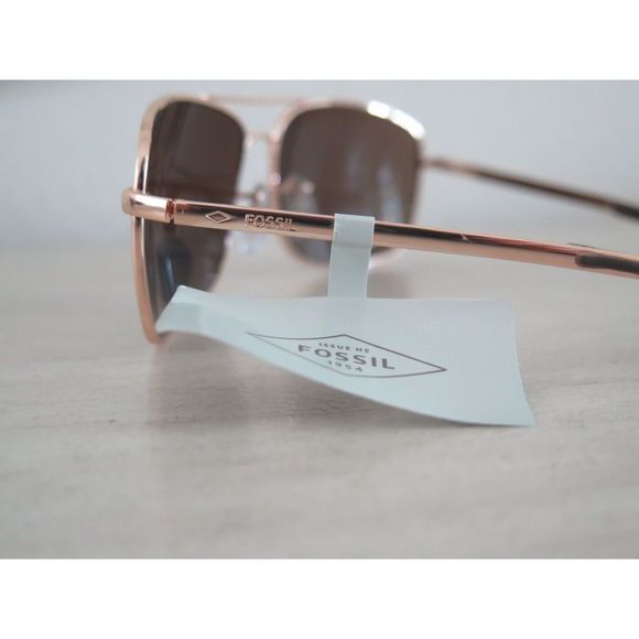 Fossil Women's Gold/Brown Aviator Sunglasses - Picture 8 of 9